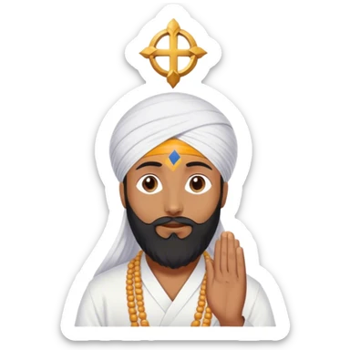 Sikh doing worship sticker
