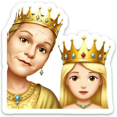 Wearing a crown sticker