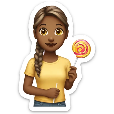 girl with lollipop sticker