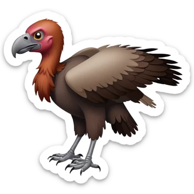 Vulture with reddish head sticker