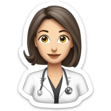 Posh-Radiologist-performing-breast-mammography-to-leni-klum sticker