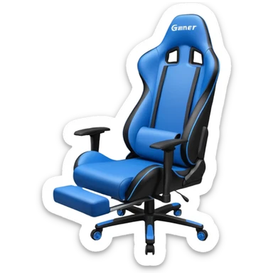 gamer seat blue sticker