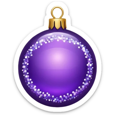 purple holiday sticker