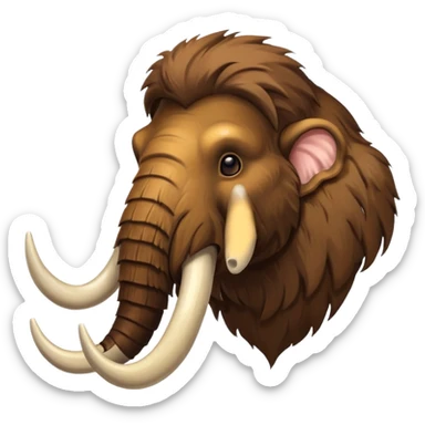 mammoth head sticker