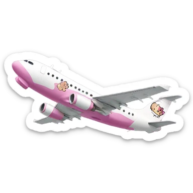 Avión hello kitty sticker