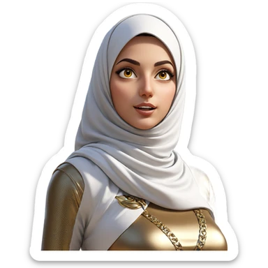 realistic portrait of a girl sticker