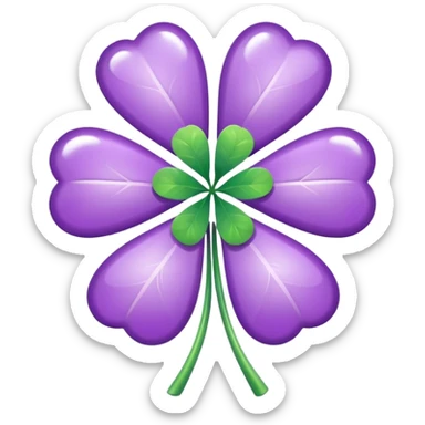 lucky white and purple sticker
