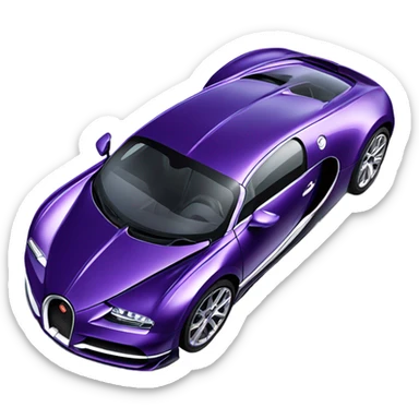 Purple Bugatti  sticker