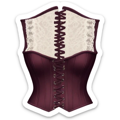 dark burgundy lace corset sticker