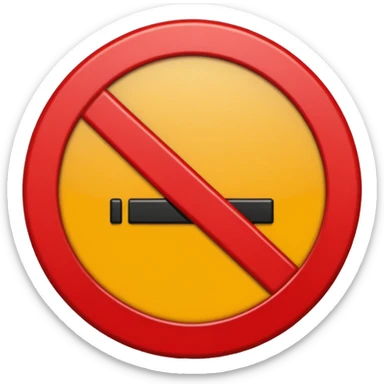 Símbolo De proibido ter buraco sticker