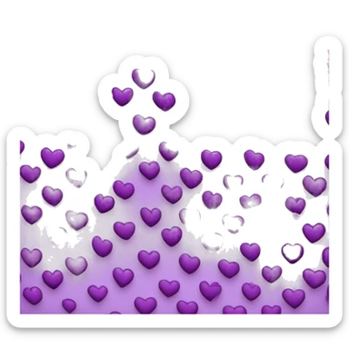 Corazón morado clarito sticker