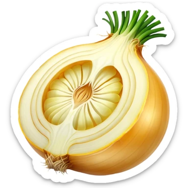 sliced yellow onion sticker