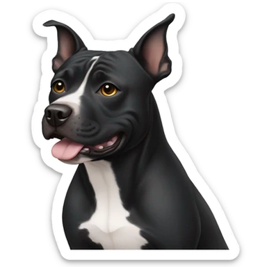 black staffordshire terrier dog sticker