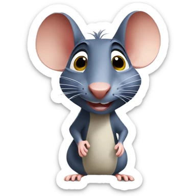 Ratatouille- remy- happy rat sticker