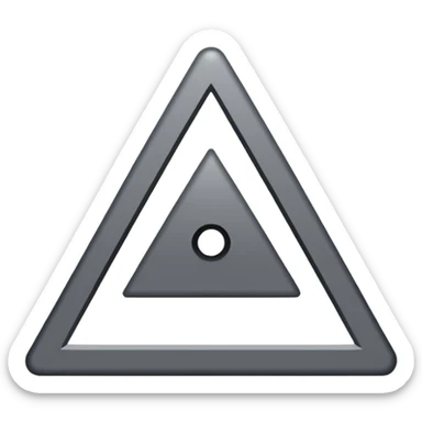 iOS style emoji, minimal summoning symbol, three dots triangle sticker