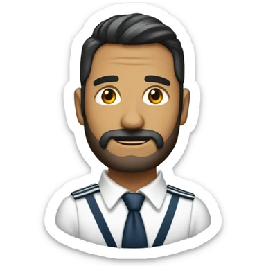 un hombre sin barba vestido con un traje marinero  sticker