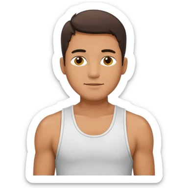 Man clothing less sticker