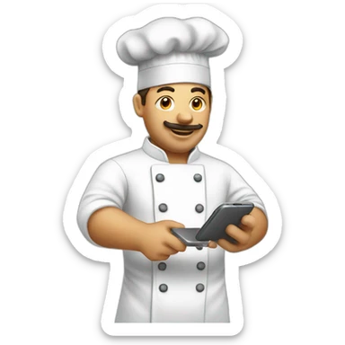 chef cooking smartphone sticker