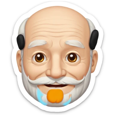 biblical old man white beard sticker