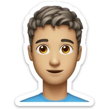 Young man, blue eyes, short haired, ux/ui designer sticker