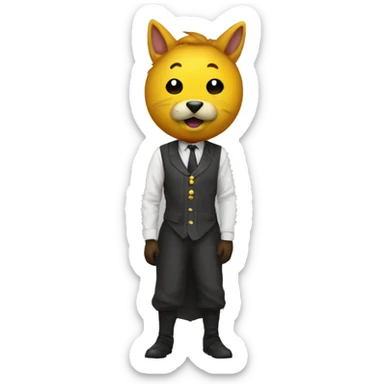 Silly man sphere furry cosplayer sticker