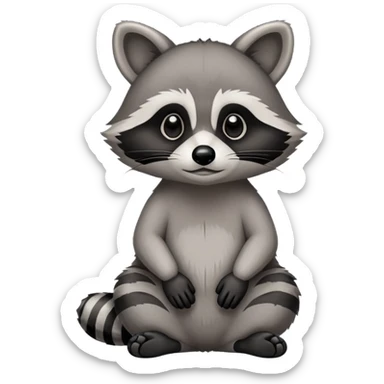 Raccoon chilling  sticker