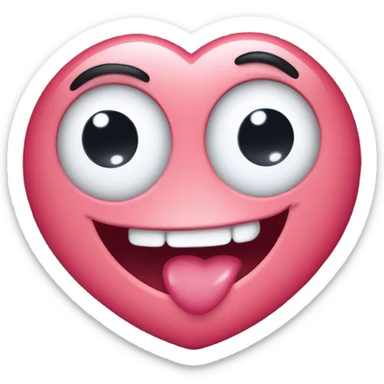 heart eyes emoji drooling sticker