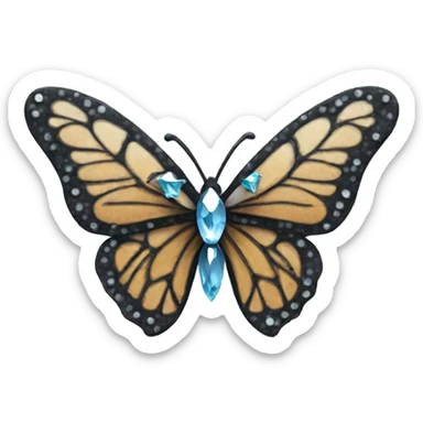 Diamond butterfly  sticker