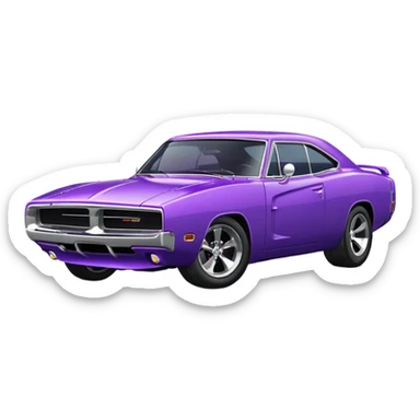Dodge Charger Purple sticker