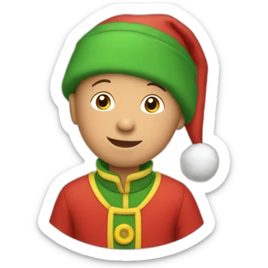 caillou de Noël  sticker
