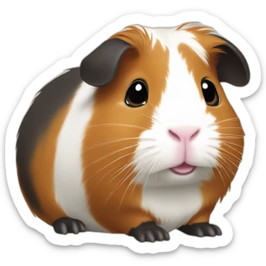 guinea pig with tail sticker