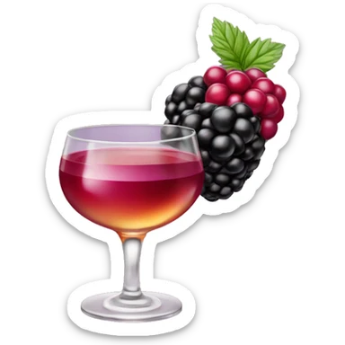 A loganberry and blackberry whisky cocktail sticker