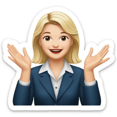 Laura Palmer hands clapping  sticker