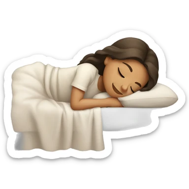 Brunette girl sleeping sticker