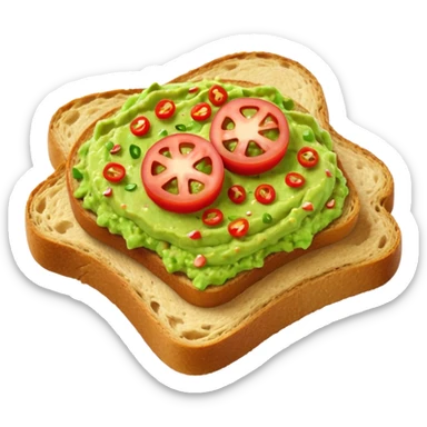 guacamole toast NO tomatoes  sticker
