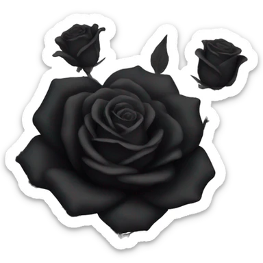 Black roses sticker