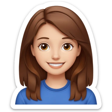 Brown-haired girl posing for a video to post on instagram sticker