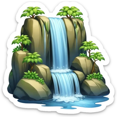 water falls different type natural water sources sticker