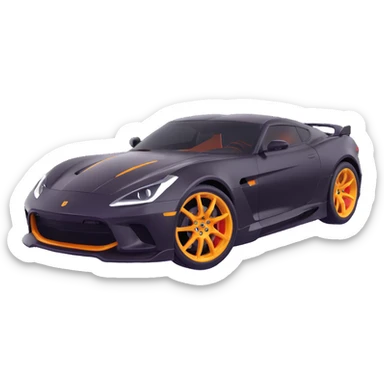 fast sports car inspired by Fast and Furious, dynamic pose, shiny details sticker
