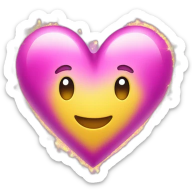 pink-and-purple-heart-with-yellow-sparkles sticker