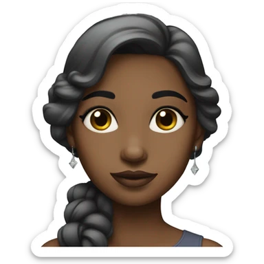 nighttime elegance of a girl sticker