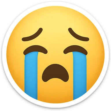crying face emoji sticker