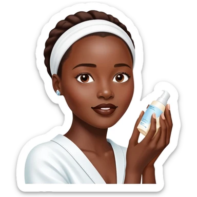 skin care cream application Lupita Nyong'o sticker