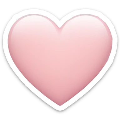 light pink heart sticker