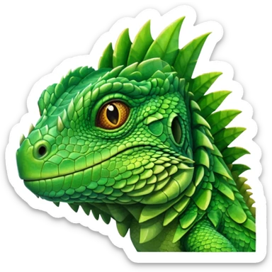 
iguana, front face sticker