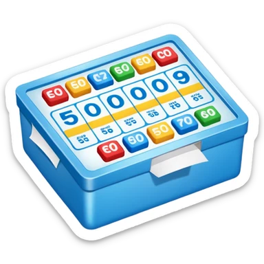 Create a blank lottery coupon clean and colorful sticker