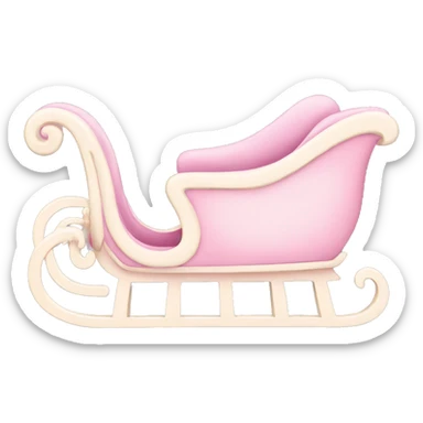 light pink sleigh sticker