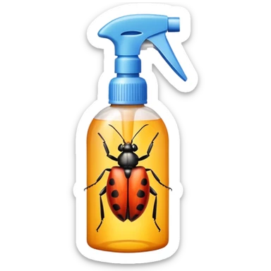 realistic bug killing spray sticker