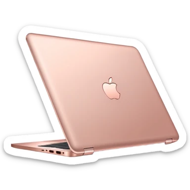 A rose gold apple laptop sticker