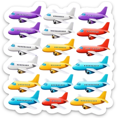 Twitch channel emojis for an aviation themed discord sticker